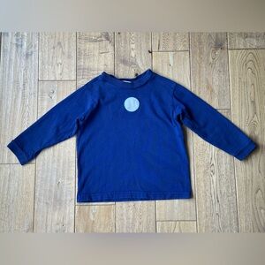 Juju & Jack Navy Blue Long Sleeve Baseball Shirt size 3/4
